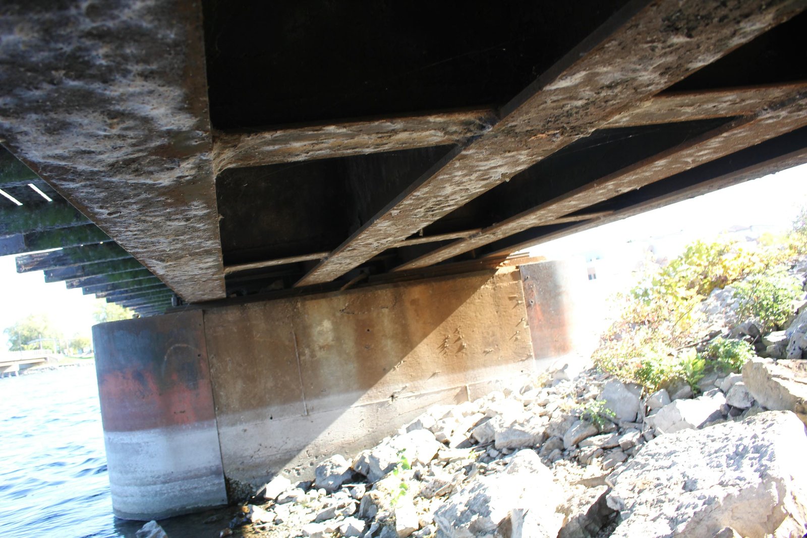 Under bridge